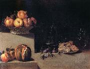 HAMEN, Juan van der Still life wtih Fruit and Glassware oil painting artist